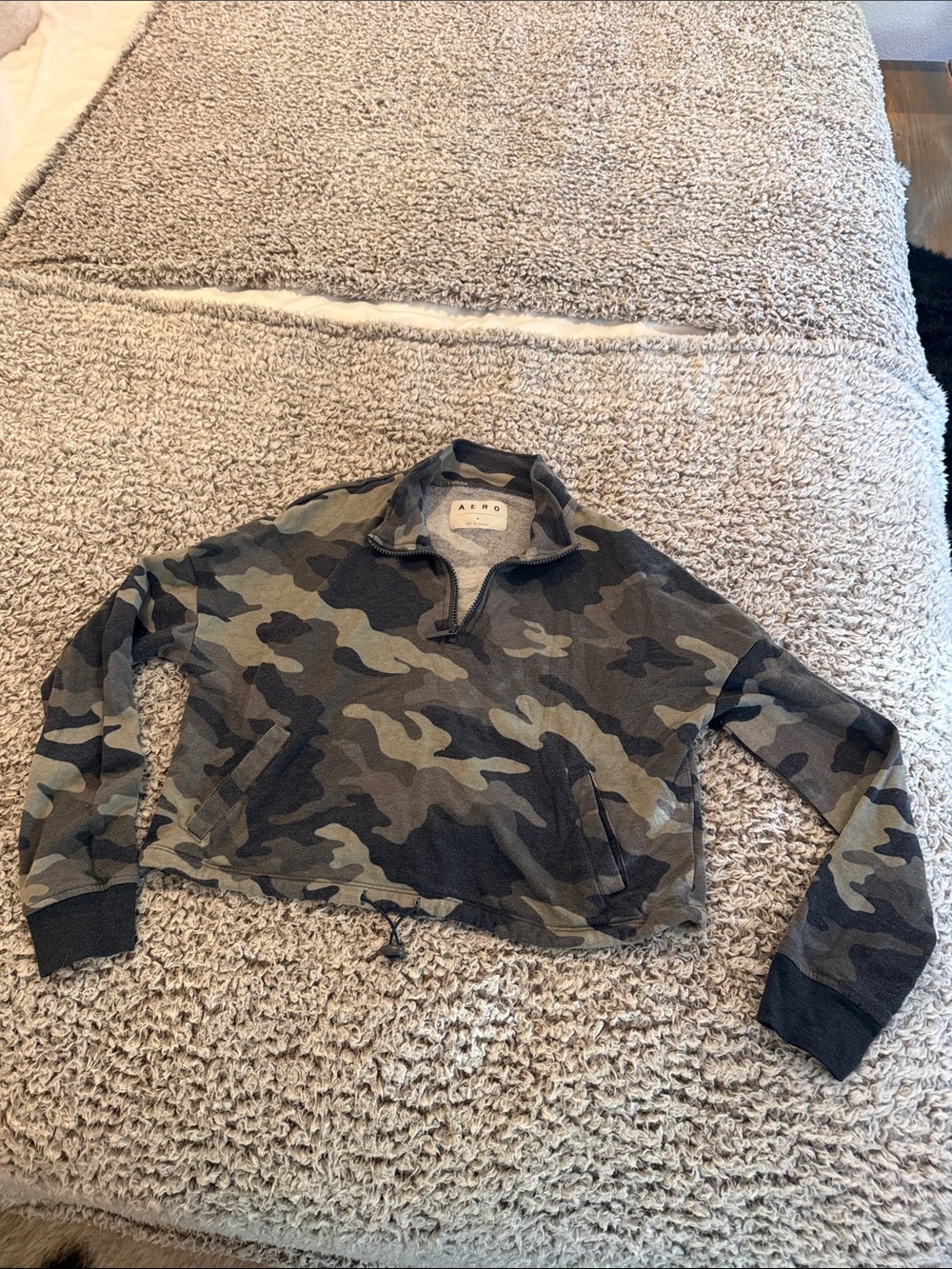 Aero Camo Half-Zip Pullover - Olive & Black